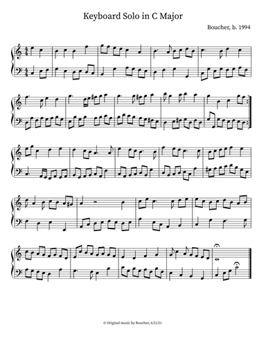Keyboard Solo in C Major