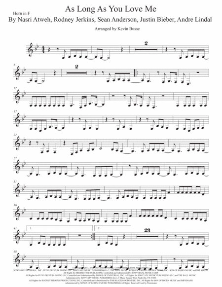 As Long As You Love Me (arr. Kevin Busse)