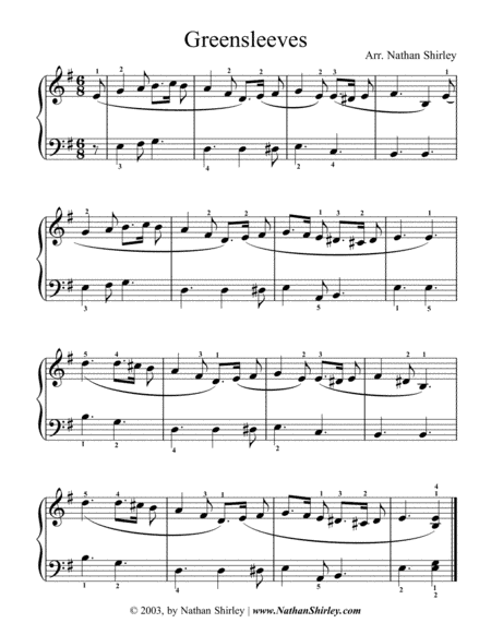 Greensleeves (arr. Nathan Shirley)