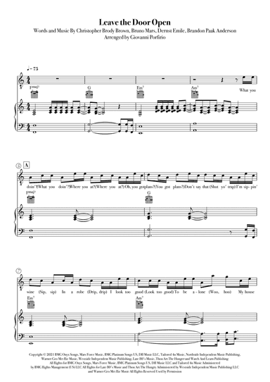 Leave The Door Open (arr. Giovanni Porfirio)
