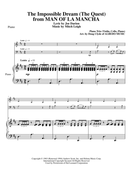 The Impossible Dream (arr. Doug Clyde)