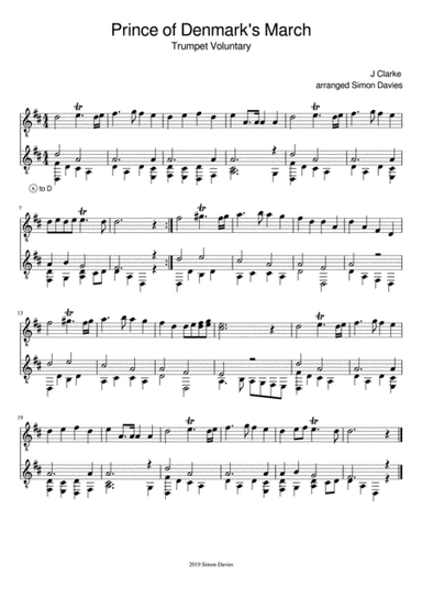 Prince of Denmark's March (Trumpet Voluntary) (arranged for guitar duo) (arr. Simon Davies)