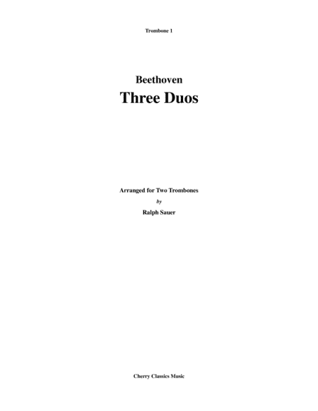 Three Duos for Two Trombones (arr. Ralph Sauer)