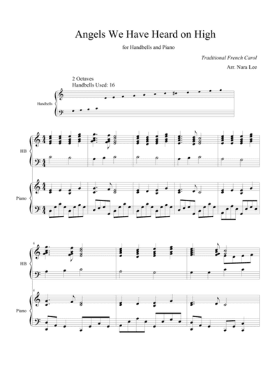 Angels We Have Heard on High for Handbells(2octave) (arr. Nara Lee)