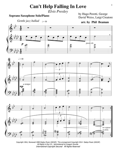 Can't Help Falling In Love (arr. Phil Beaman)