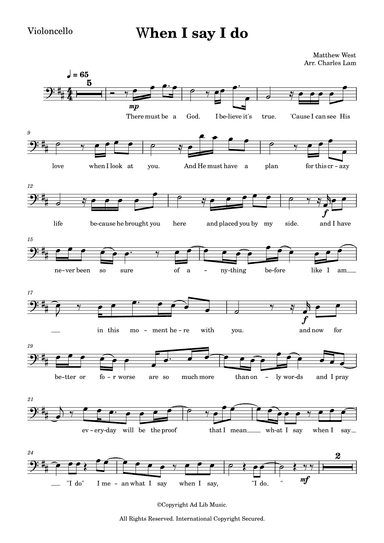 When I Say I Do (arr. Charles Lam)
