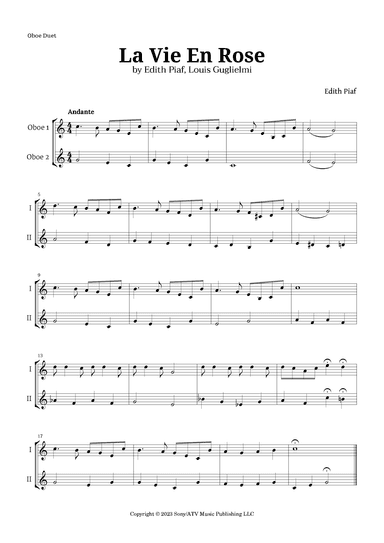 La Vie En Rose (arr. Langanho)