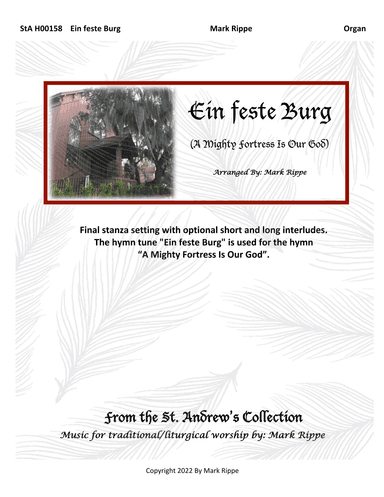 Ein feste Burg (A Mighty Fortress Is Our God)   StA H00158 (arr. Mark Rippe)