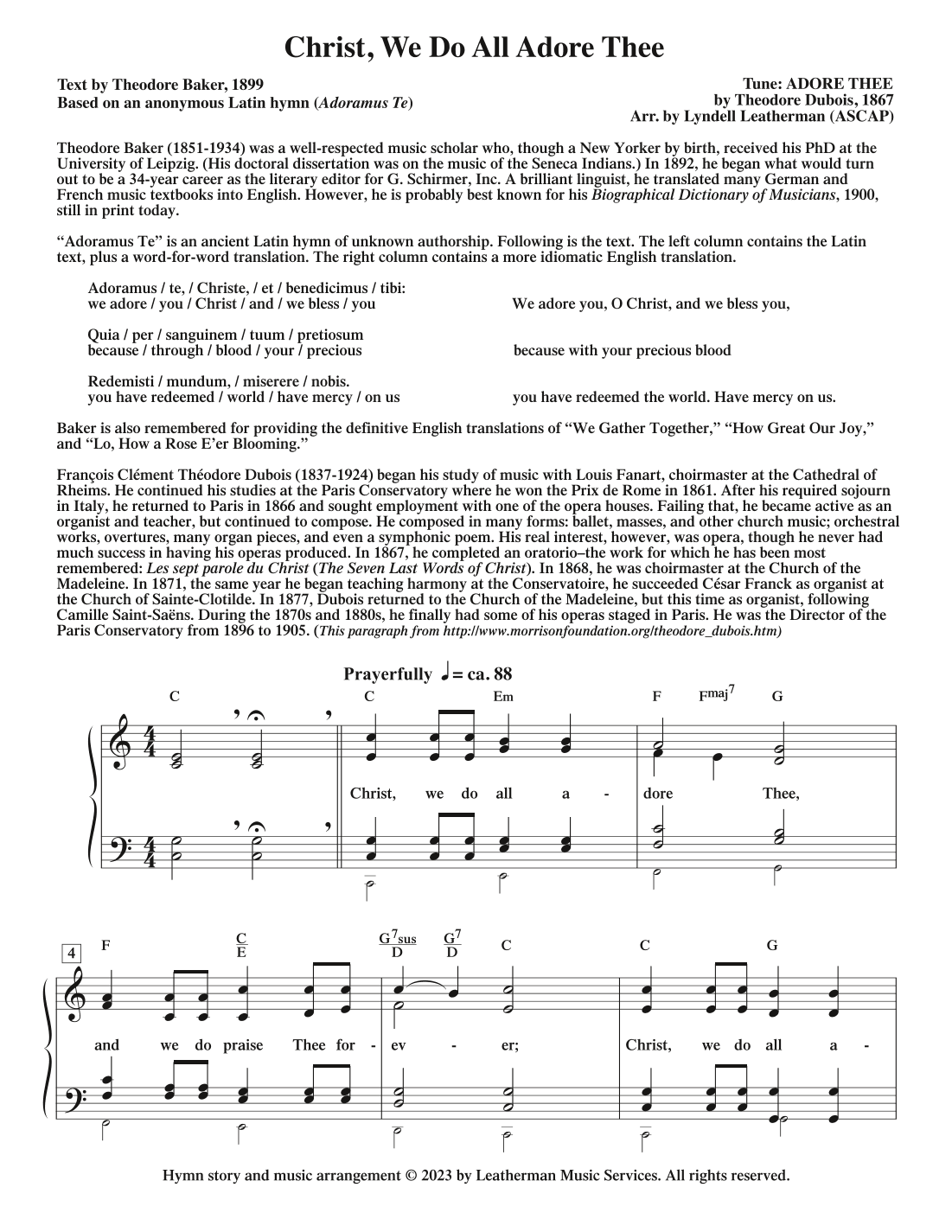 Christ, We Do All Adore Thee (arr. Lyndell Leatherman)