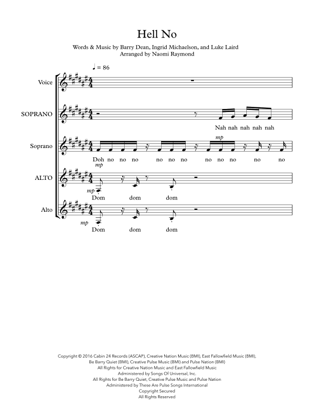 Hell No (arr. Naomi Raymond)