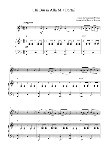 Chi Bussa Alla Mia Porta? (arr. Kaiserin Rebecca)