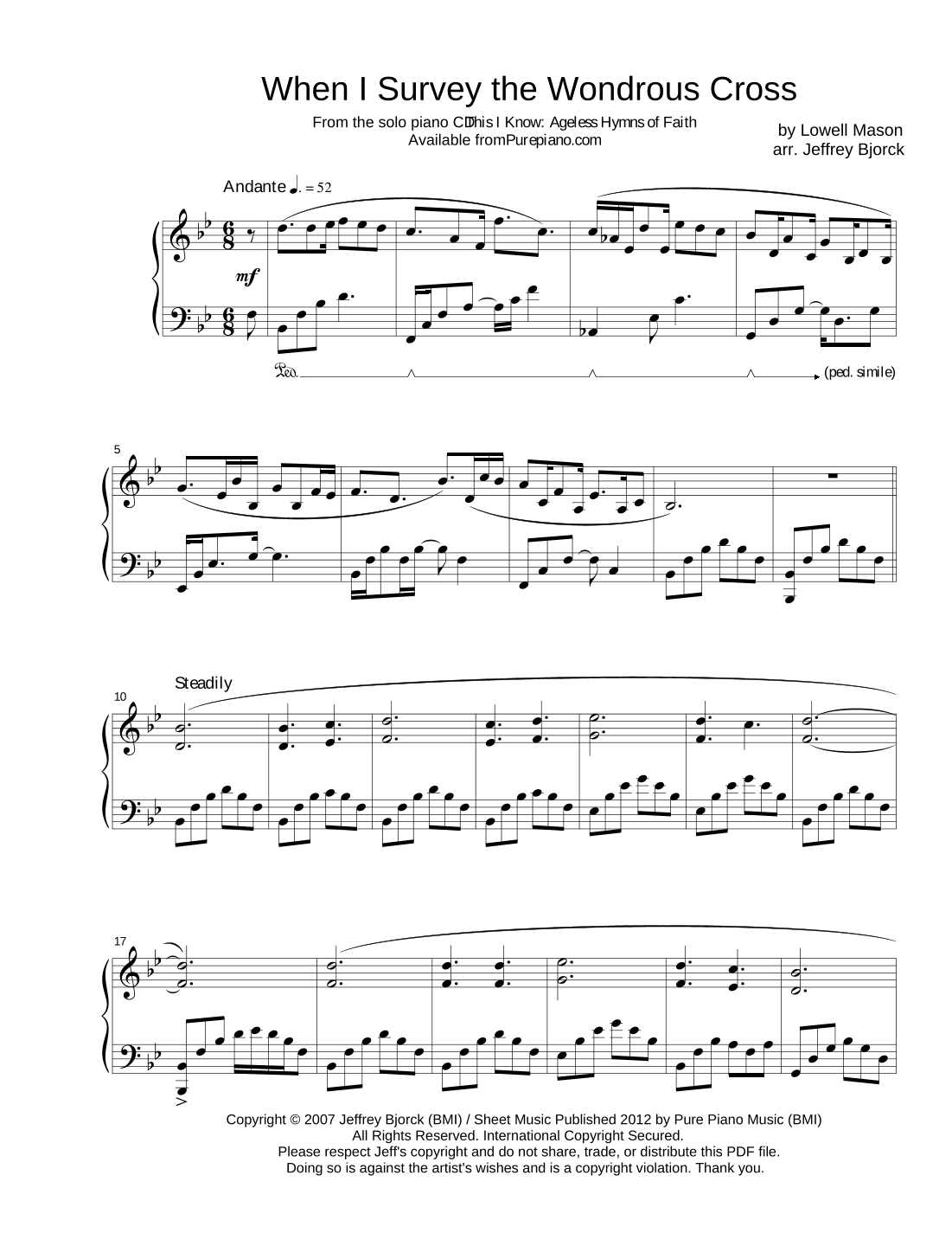 When I Survey the Wondrous Cross (arr. Jeff Bjorck)