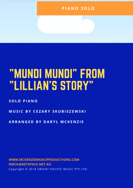 Mundi Mundi (arr. Daryl McKenzie)