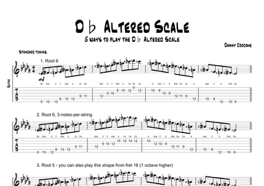 Db Altered Scale (5 Ways to Play)