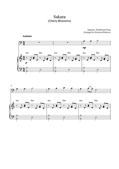 Sakura (Cherry Blossoms) (arr. Kaiserin Rebecca)
