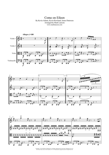 Come On Eileen (arr. Mark Lansom)