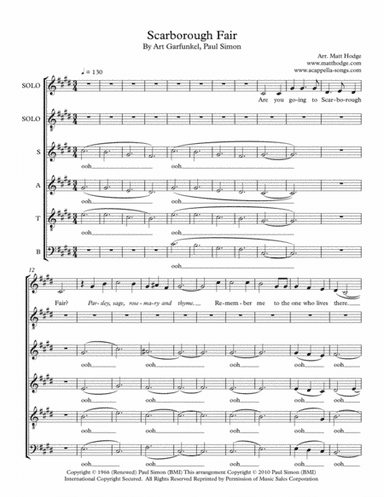 Scarborough Fair/canticle (arr. Matt Hodge)