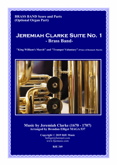 Jeremiah Clarke Suite No. 1 - Brass Band Score and Parts PDF (arr. Brendan Elliget MAGA 537)