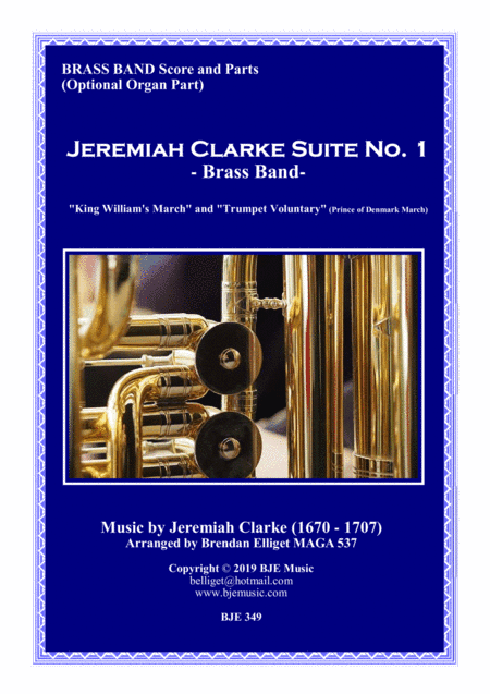 Jeremiah Clarke Suite No. 1 - Brass Band Score and Parts PDF (arr. Brendan Elliget MAGA 537)