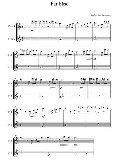 Fur Elise - Beethoven (arr. Wesley S. SIlva)