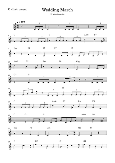 Wedding March (arr. Fabio Eduardo de Oliveira)