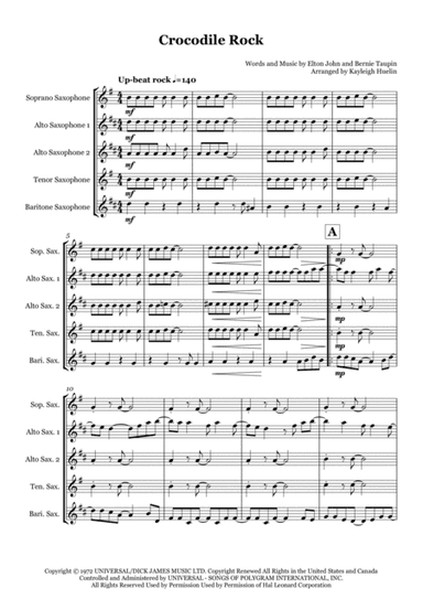 Crocodile Rock (arr. Kayleigh Huelin)