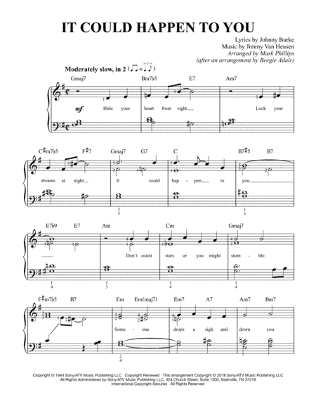 It Could Happen To You (arr. Mark Phillips)