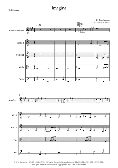 Imagine (arr. Fernando Britto)