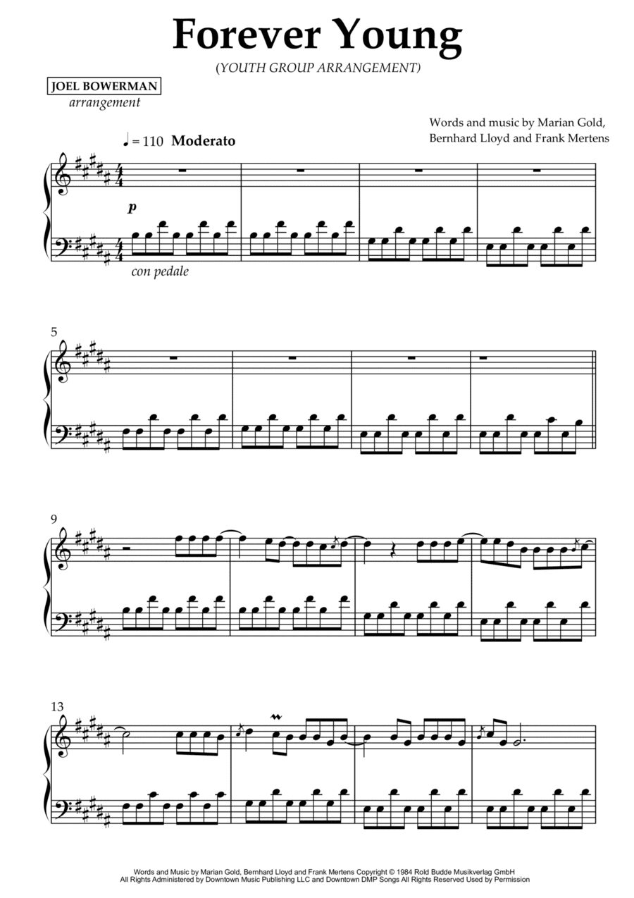 Forever Young (arr. Joel Bowerman)