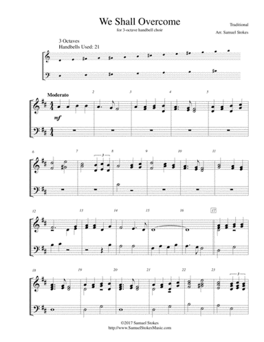 We Shall Overcome - for 3-octave handbell choir (arr. Samuel Stokes)