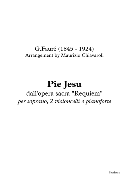 Pie Jesu (arr. Maurizio Chiavaroli)