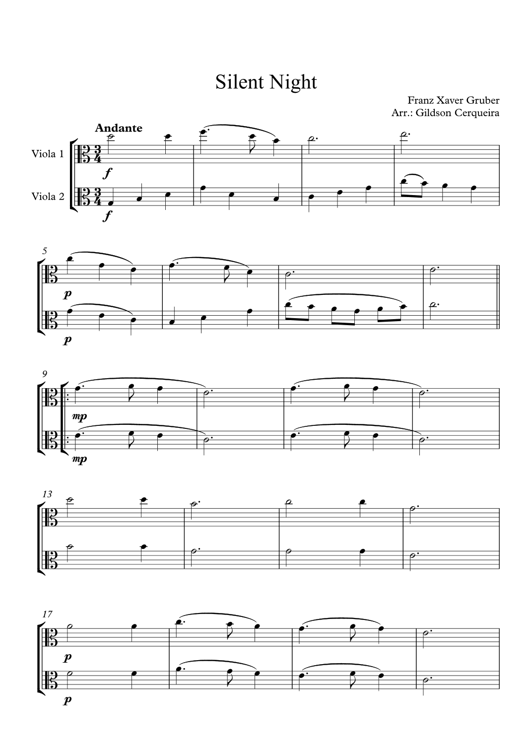 Silent Night (arr. Gildson Cerqueira)