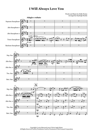 I Will Always Love You (arr. Kayleigh Huelin)
