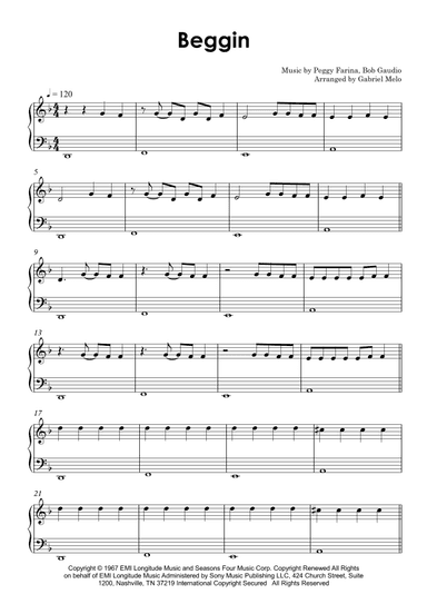 Beggin' (arr. Gabriel Melo)
