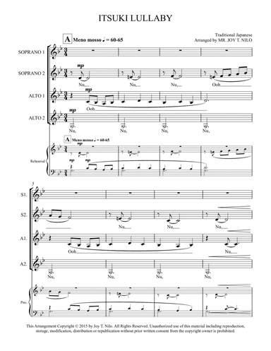 Itsuki Lullaby (arr. Joy T. Nilo)