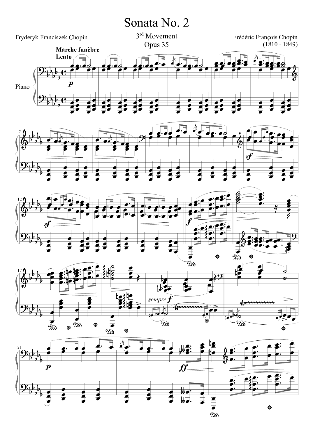 Sonata No. 2, 3rd Movement (arr. Zachary Corbett)