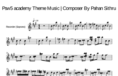 Psw5 academy Theme Music