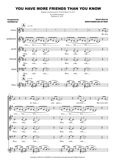 You Have More Friends Than You Know (arr. Stephanie Teh)