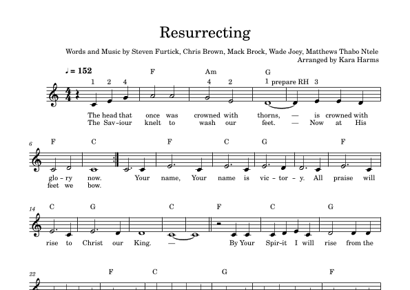 Resurrecting (arr. Kara Harms)