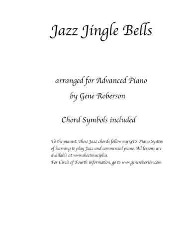 Jazz Jingle Bells for Advanced Piano (arr. Gene Roberson)