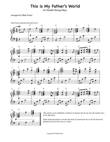 This is My Father's World // Arranged for Double or Single Strung Harp (arr. Mark Foster)