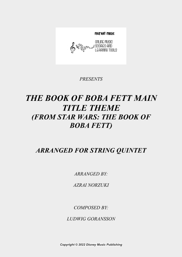 The Book Of Boba Fett Main Title Theme (arr. Azrai Norzuki)