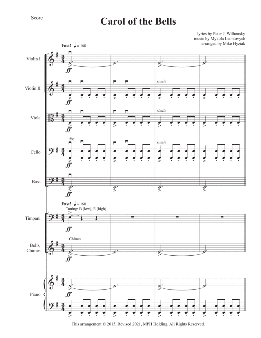Carol of the Bells (arr. Mike Hyziak)