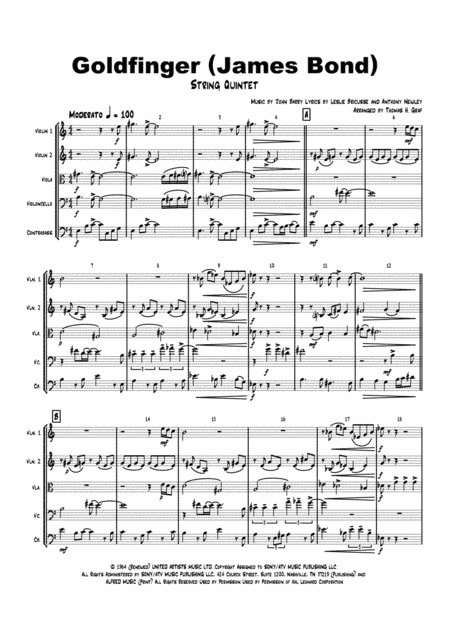 Goldfinger (arr. Thomas H. Graf)