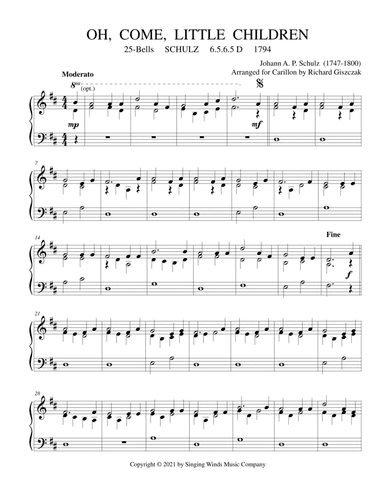 25B. Oh, Come, Little Children (SCHULZ) (arr. Richard Giszczak)