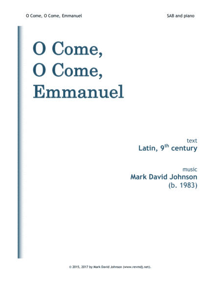 O Come, O Come, Emmanuel