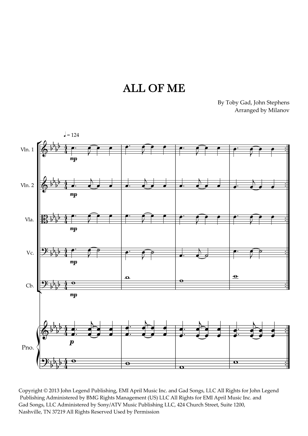 All Of Me (arr. Milanov)