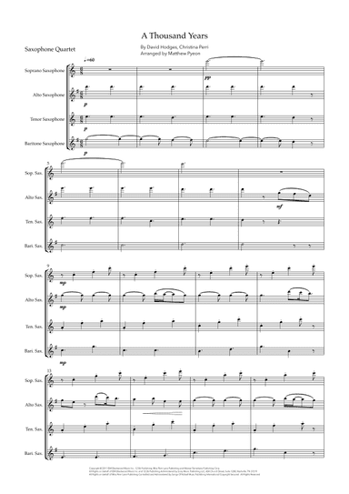 A Thousand Years (arr. Matthew pyeon)