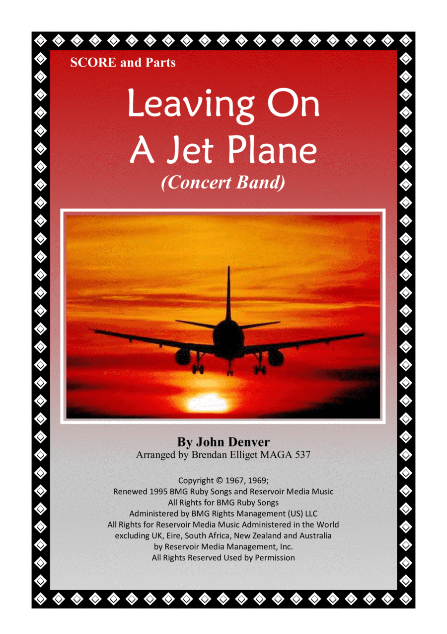 Leaving On A Jet Plane (arr. Brendan Elliget MAGA 537)