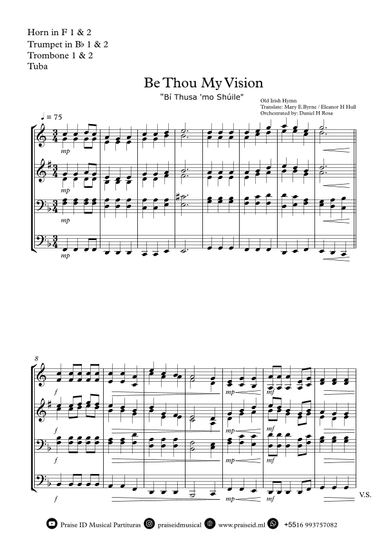 Be Thou My Vision - "Bí Thusa 'mo Shúile" - Easy Brass Quartet (arr. Daniel H Rosa)